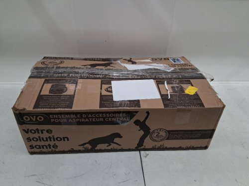 OVO CENTRAL VACUUM ATTACHMENT KIT WITH 35FT LOW-VOLTAGE HOSE - ON/OFF SWITCH AT THE HANDLE - GREY - (model: accho-35lv-ext) image 2