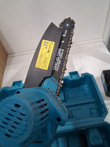 seesii handheld mini chainsaw - 6" - 900w - deep blue (model:m6 pro) image 4
