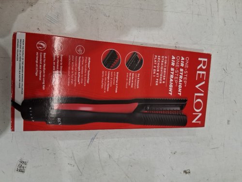 revlon one step air straight 2 in 1 dryer and straightener - black (model: rvdr5330f / 1878241) image 2