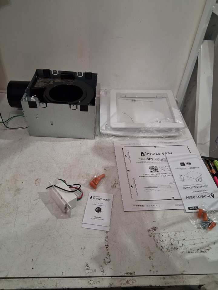 breeze easy easy install bathroom fan - 50/80/110 CFM - white (model:5192227) image 3