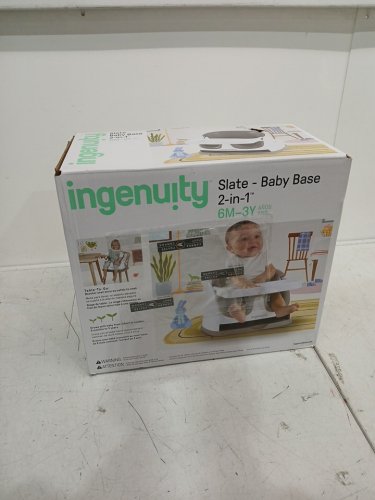 INGENUITY BABY BASE 2-IN-1 BOOSTER SEAT- 50LBS CAPACITY - WHITE/SLATE GREY (MODEL: 11576) image 2