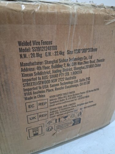VEVOR HARDWARE WELDED CHICKEN WIRE FENCE ROLL - 19 GAUGE - 48'' X 100FT - BLACK - (MODEL: ‎SS19121248100) image 3