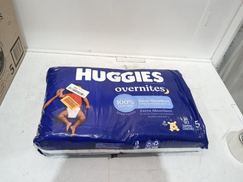 50pk HUGGIES OVERNITES NIGHT TIME BABY DIAPERS - SIZE 5 (27lb+) - WINNIE THE POOH - (model: 5454702) image 2