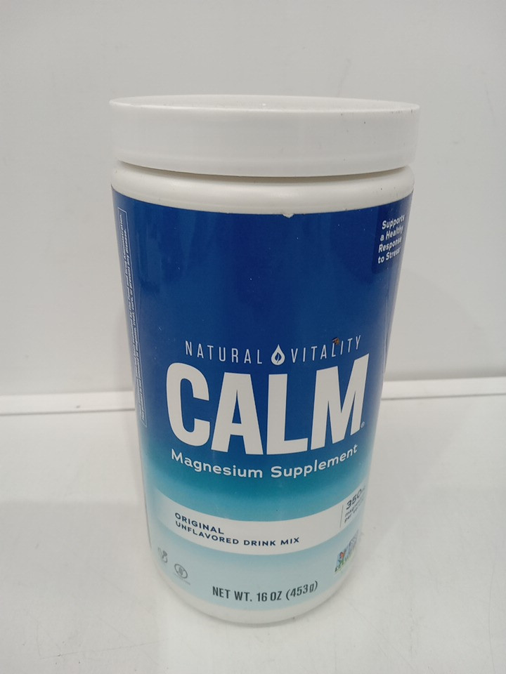 Natural Vitality calm anti-stress magnesium powder supplement - 350mg per serving - 16oz - unflavoured image 2