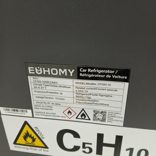 EUHOMY Car Refrigerator Compressor Electric Cooler WITH APP Control - 10l - grey (model: cf020-10gr-caeh) image 6
