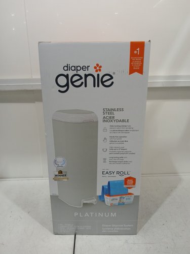 Diaper Genie Platinum Stainless Steel Diaper Pail - 27" - SAGE green/ white (model: i000811) image 2