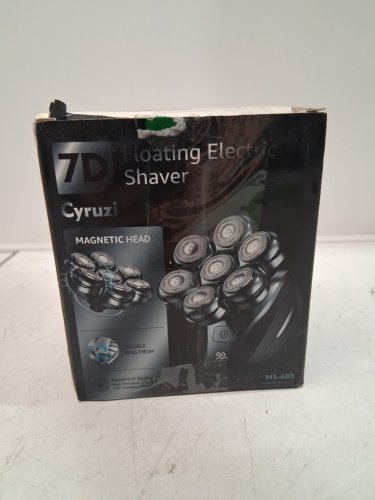 men's Cyruzi detachable Head Shaver - magnetic head - black/green (model: ms-689) image 4