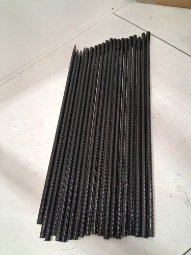 20PC heavy duty Rebar Stakes with Chisel Point End & Rust-Resistant Coating 24" - black (model: 12-610) image 2