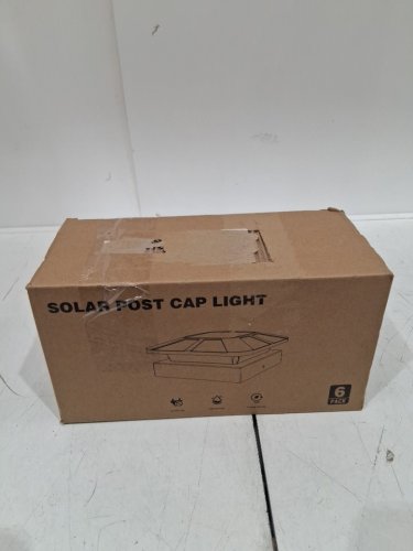 8PK SOLAR POST CAP LIGHT - 4" x 4" - BLACK/CLEAR image 2