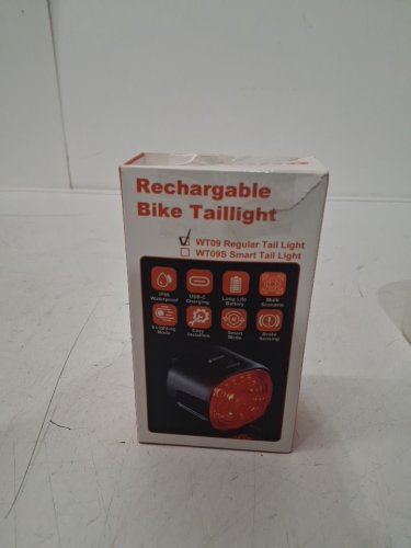 Semaho Rechargeable Smart Bike Tail Light - 250mAh Battery - 6 Modes - Black (Model: WT09) image 2