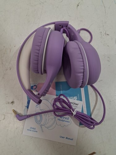 kid's mpow wired headphones - purple (model: bh297b) image 2