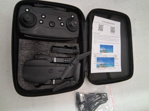 E99 PRO Foldable RC Quadcopter Drone WITH CAMERA - 3.7V, 1800MAH - BLACK image 3