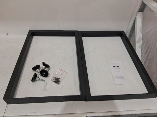 reinforced steel Adjustable Furniture Legs - 28" x 17.7", 1000LBS CAP - black - (Model: T6164-28) image 3