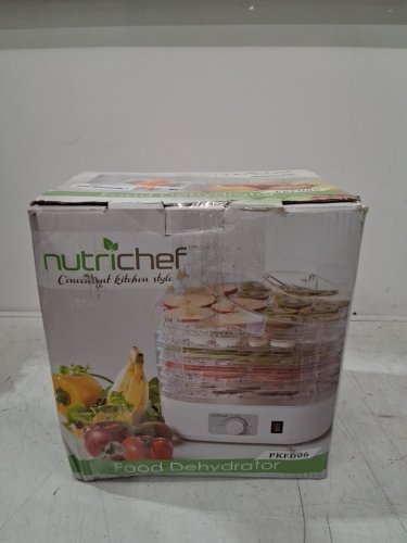 NUTRICHEF Electric Countertop Food Dehydrator, Food Preserver - 120V - Reaches Maximum Temperature of 180 °F - white (model:PKFD06) image 2