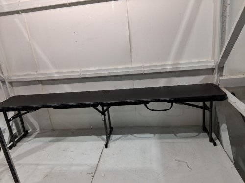 AMAZON BASICS FOLDING BENCH FOR INDOOR & OUTDOOR USE WITH CARRYING HANDLE - 6FT - BLACK image 6