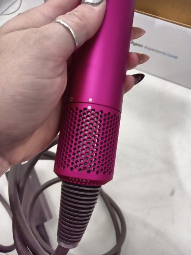 DYSON SUPERSONIC HAIR DRYER WITH STYLING CONCENTRATOR, SMOOTHING NOZZLE AND DIFFUSER - IRON/FUCHSIA - (model: hd07). image 5