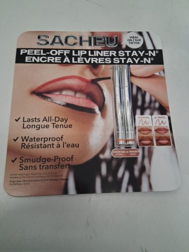 2PC WOMENS SACHEU PEEL OFF LIP LINER STAY-N - NOOHDE/ P-INKED image 2