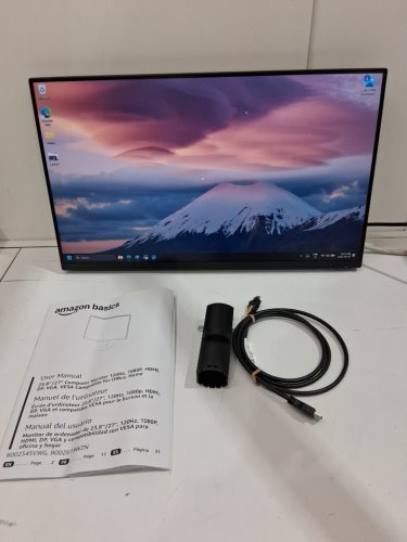 amazon basics Monitor with Built-in Speakers FHD 1080P - Max 120Hz  -24" - black (model: 24e40-na) image 3