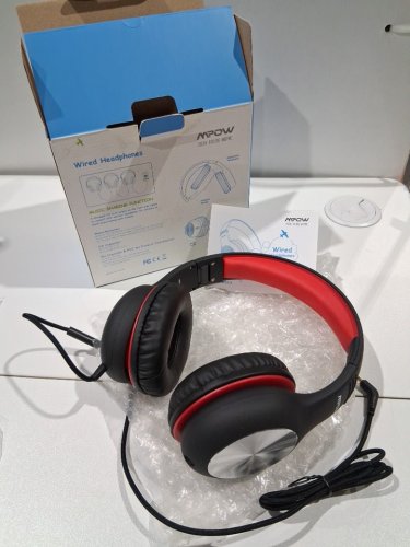teens' MPOW CH6 Pro Wired over the head Headphones - black/red - (Model: MPBH420AB) image 3