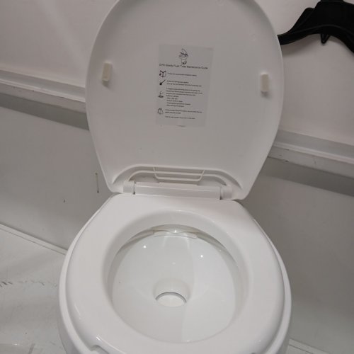 GRAVITY FLUSH TOILET FOOT PEDAL FLUSH FOR MOTORHOME CARAVAN TRAVEL - WHITE (MODEL:CHH-3702T) image 5