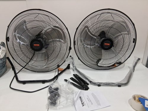 2pk Heavy Duty Metal High Velocity Industrial Fan with 3 speeds - 23.6" - black (model: HIFANXFLOOR20) image 3