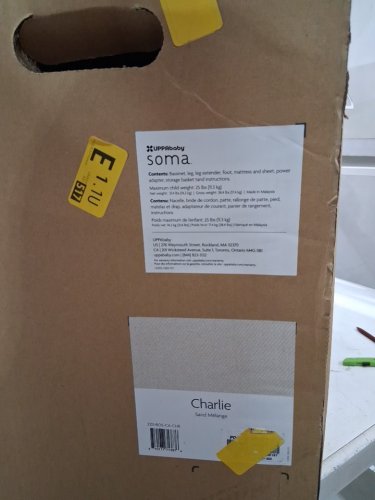 uppababy soma adjustable motionsync smart bassinet - 33.8" x 23.5" x 32.5"-37" - Sand Mélange (model: 2101-ros-ca-chr) image 3