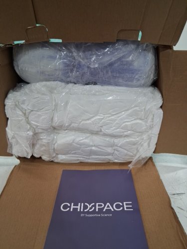 2pc ChiXpace Dual Layer 4 Inch Memory Foam Mattress Topper -2 Inch Gel Memory Foam and 2 Inch Pillow Top Mattress Pad Cover - full - white/purple (model: CXUSF1S1W1FU) image 4