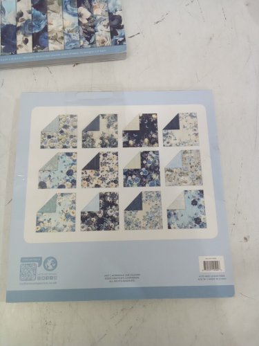 4 Nature's Garden Midnight Floral Paper Pad - 6" x 6" - (36 SHEETS) BLUE image 3