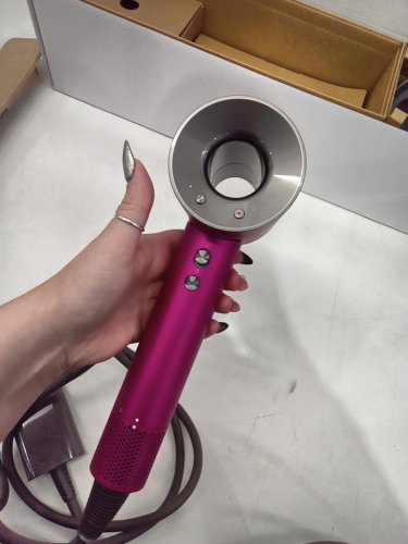 DYSON SUPERSONIC HAIR DRYER WITH STYLING CONCENTRATOR, SMOOTHING NOZZLE AND DIFFUSER - IRON/FUCHSIA - (model: hd07). image 8