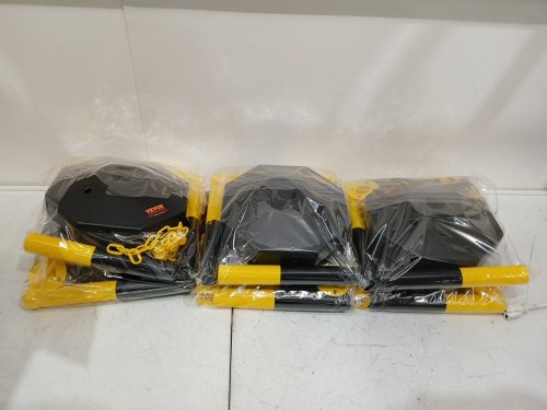 6pk VEVOR ADJUSTABLE TRAFFIC DELINEATOR POST CONES WITH chains - 33.86" - YELLOW/BLACK - (model:cc-f03-n-yb-6pcs-2m) image 7