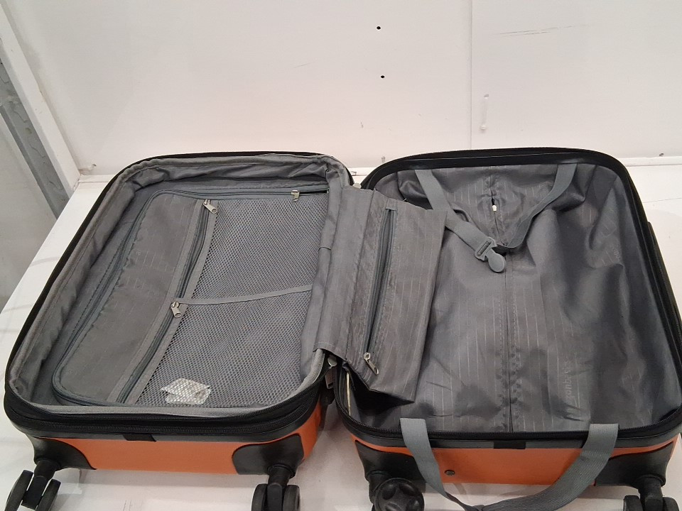 Amazon Basics Hardshell Carry-On Luggage With Wheels - 21" x 13" x 8" - orange image 4