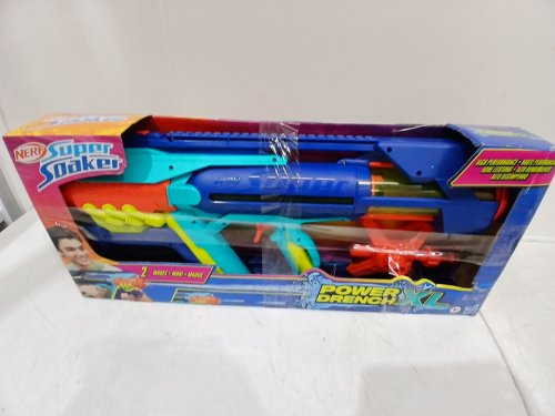 Nerf Super Soaker Power Drench XL Water Blaster with easy fill station hose attachment - blue/green/orange (model: ‎G1117) image 2