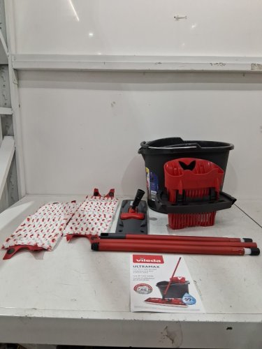 VILEDA ULTRAMAX FLAT MOP and BUCKET SYSTEM  - 10L -  RED/BLACK (MODEL: 161556) image 2