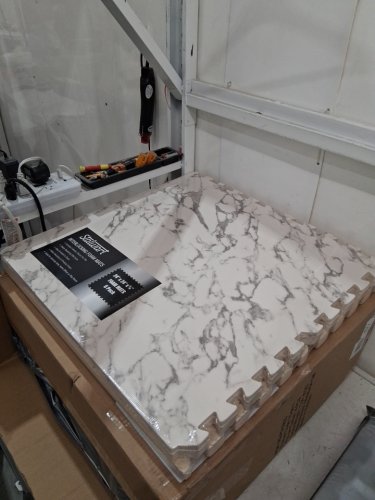 6PK STALWART INTERLOCKING FOAM MATS - 24" x 24" - MARBLE (MODEL: 75-6411) image 2