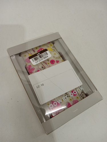 Heyday power bank with LED power level display and charge cable - DC 5V - 3A Output - 10000mAh - white / pink floral image 2