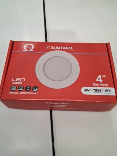 hm Electric Complete 4" SLIM PANEL Recessed Fixture LED 3000K - 850 LUMENS - WHITE - (Model: CCR-P023R8-4) image 2