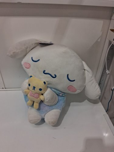 Hello Kitty and Friends Cinnamoroll Sleeping Plush with Bear Accessory - 18" - white/blue image 2