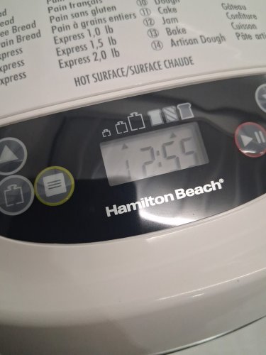 HAMILTON BEACH DIGITAL ELECTRIC BREAD MAKER MACHINE - ARTISAN AND GLUTEN FREE SETTINGS - 2LBS CAPACITY - 14 SETTINGS - WHITE/STAINLESS STEEL (MODEL: 29987MN) image 3
