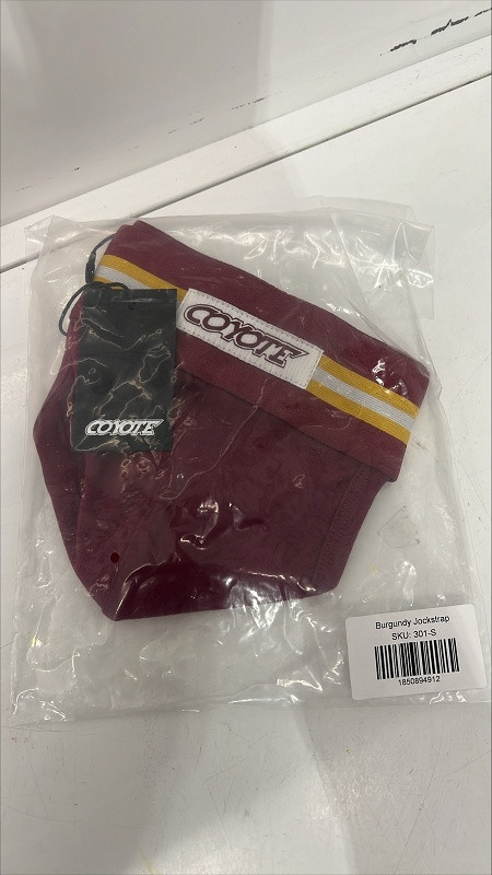 2 coyote jocks varsity jockstrap - small - burgundy (style: 301-S) image 2