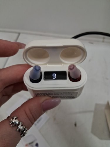 adult's rechargeable hearing aids - osfm - red/blue (model: r12) image 2