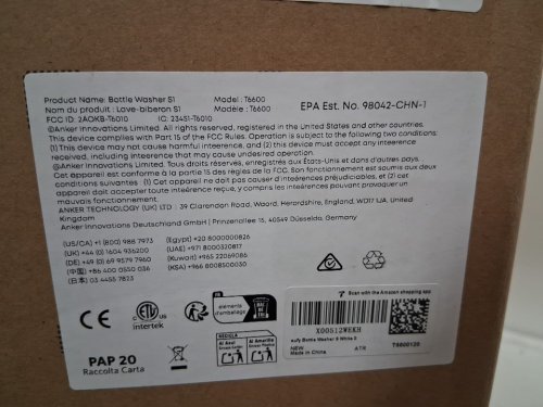 eufy bottle washer s1 - max 10 bottles - white/cream (model: T6600) image 3