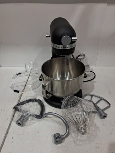 KITCHENAID BOWL-LIFT STAND MIXER WITH SPLASH GUARD - 7QT - CAST IRON BLACK (MODEL: KSM70SKXXBK) image 2