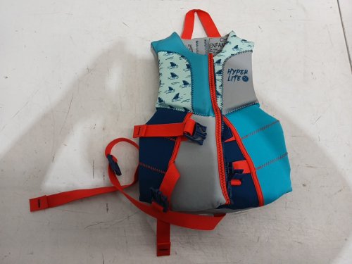 kids HYPERLITE INFANT CHILD PFD life VEST - up to 55lbs - blue/GREY/RED (style: 1819491) image 4