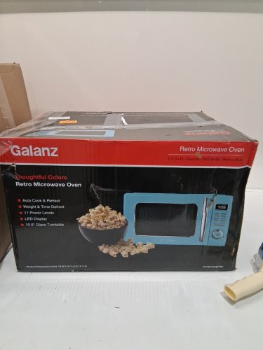 GALANZ RETRO-STYLE DIGITAL MICROWAVE OVEN - 0.7CU FT - bebop BLUE (MODEL: GLCMKZ07BER07) image 2