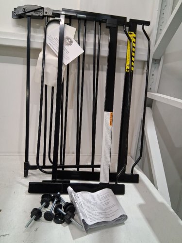 REGALO EASY STEP ADJUSTABLE EXTRA WIDE METAL SAFETY GATE, 30" X 29" - 49" - BLACK (MODEL: 1164EBDS) image 4