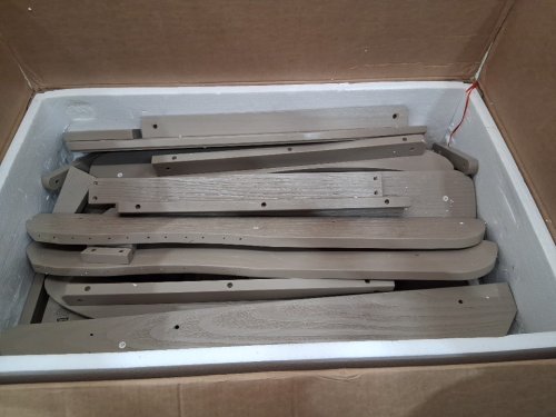 2PK costway wooden Folding Adirondack Chair - 400lbs max - Grey (Model: NP11799HS-2) image 8