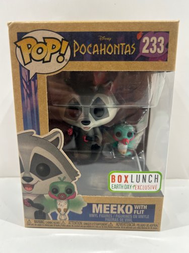 Funko pop! **box lunch earth day exclusive** Disney Pocahontas - meeko with flit vinyl figure (#233) image 2