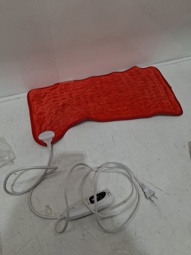 electric HEATING PAD WITH 6 HEAT SETTINGS and 4 timer levels - 30" x 16" - red image 3