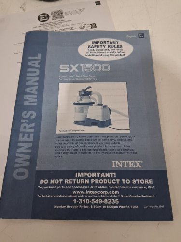 INTEX SX1500 Krystal Clear Sand Filter Pump for Above Ground Pools - 1500 GPH (model: 26643EG) image 3