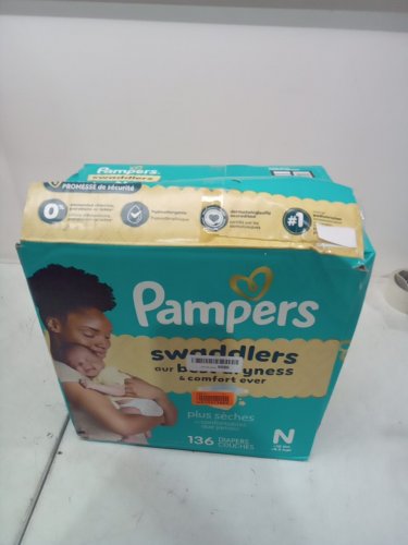 136PK PAMPERS SWADDLERS DIAPERS - NEWBORN SIZE image 2